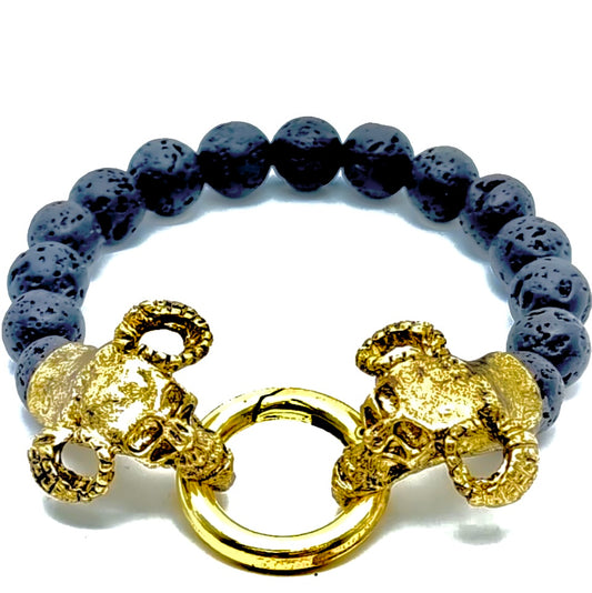 Bracelet with Skulls Gold