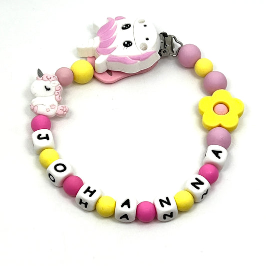 Personalized pacifier clip