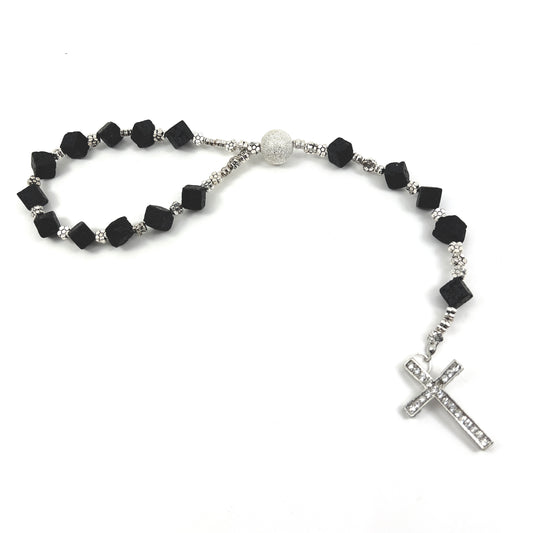 Car Rosary Silver