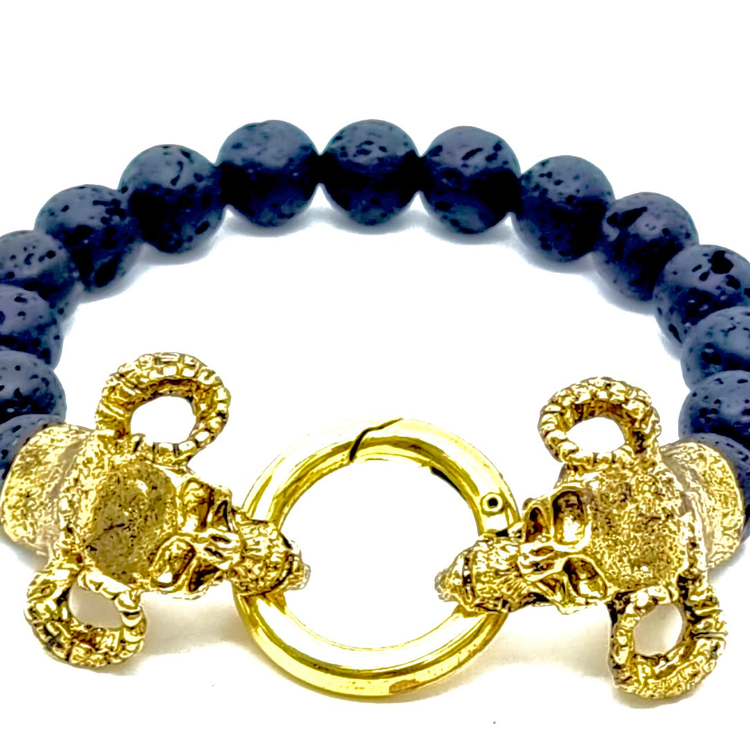 Bracelet with Skulls Gold