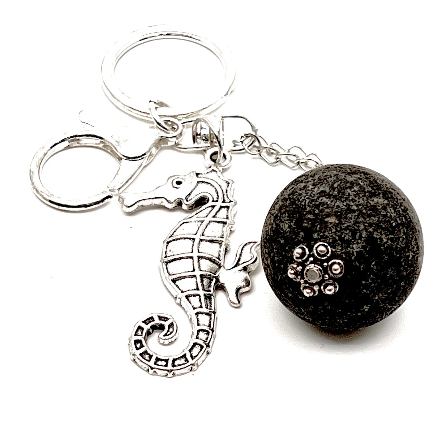 Keychain Seahorse Silver