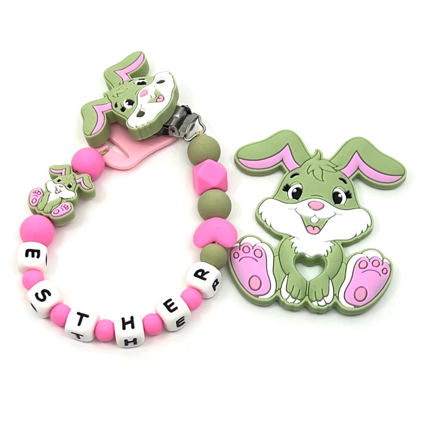 Pacifier and teether clip