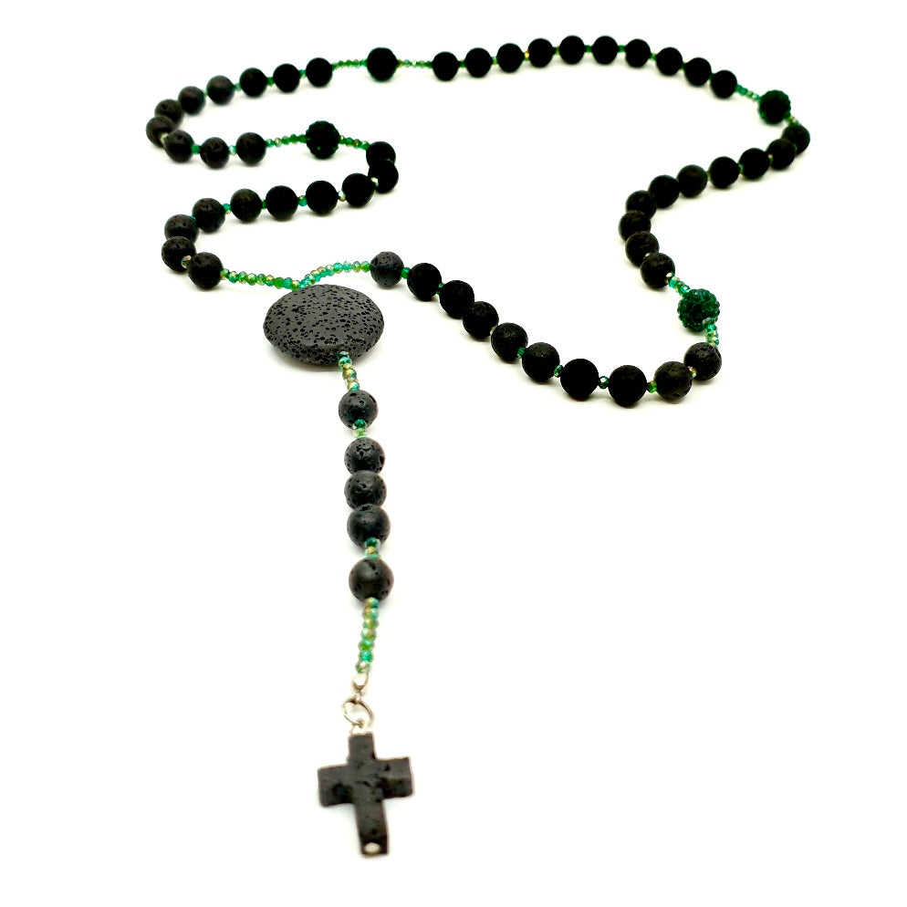 Rosary Shamballa Green